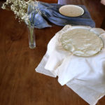 Straining the yogurt over a cheesecloth